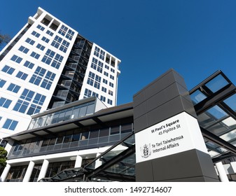 Wellington Zealand, August 25 2019: Department Of Internal Affairs' Headoffice Building In Pipitea Street