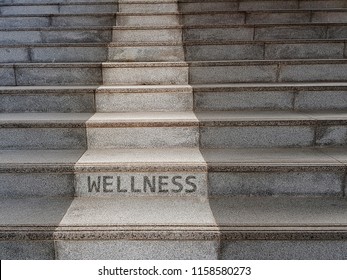 Wellness Concept Using Stairs Leading To Wellness