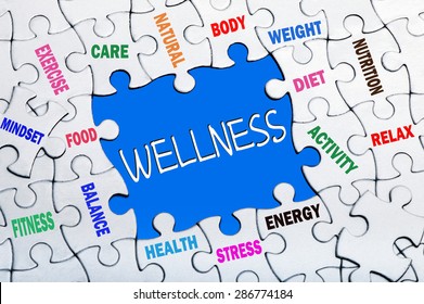 Wellness Concept:puzzle With Missing Parts