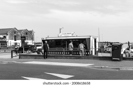 Wells Next The Sea, Norfolk, UK 06 23 2021 Fresh Sea Food Stall 
