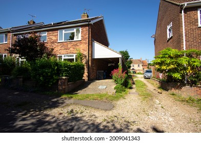 Wells Next The Sea, Norfolk, UK 06 24 2021 Semi Detached House With Car Port