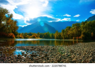 Wenatchee River Leavenworth Washington State.