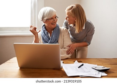 Were Done And Youre Firmly In The Black. Cropped View Of A Senior Woman Receiving Help With Her Finances From Her Granddaughter.