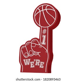 We're Number One Basketball Foam Hand