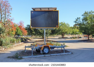 Werribee, Vic Australia - December 31 2021: Hire Of Electronic Signage Equipment Stationed For New Years Eve Celebrations