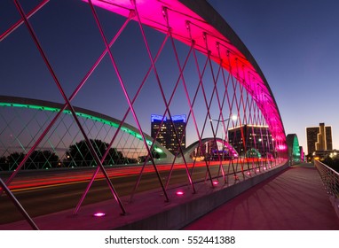 West 7th Street bridge Fort Worth Texas at sunrise - Shutterstock ID 552441388