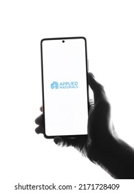 West Bangal, India - April 20, 2022 : Applied Materials Logo On Phone Screen Stock Image.