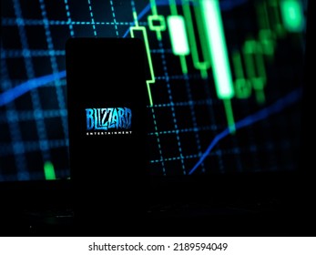 West Bangal, India - April 20, 2022 : Blizzard Entertainment On Phone Screen Stock Image.