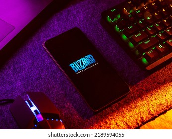 West Bangal, India - April 20, 2022 : Blizzard Entertainment On Phone Screen Stock Image.