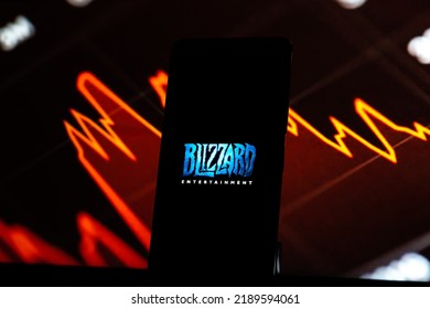 West Bangal, India - April 20, 2022 : Blizzard Entertainment On Phone Screen Stock Image.