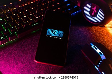 West Bangal, India - April 20, 2022 : Blizzard Entertainment On Phone Screen Stock Image.