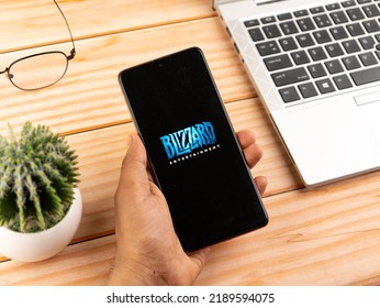 West Bangal, India - April 20, 2022 : Blizzard Entertainment On Phone Screen Stock Image.