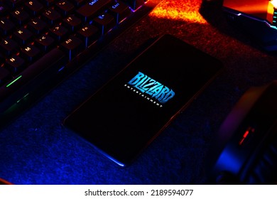 West Bangal, India - April 20, 2022 : Blizzard Entertainment On Phone Screen Stock Image.