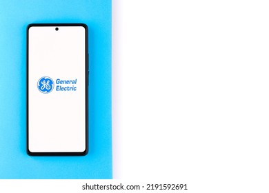 West Bangal, India - April 20, 2022 : General Electric Logo On Phone Screen Stock Image.