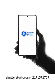 West Bangal, India - April 20, 2022 : General Electric Logo On Phone Screen Stock Image.