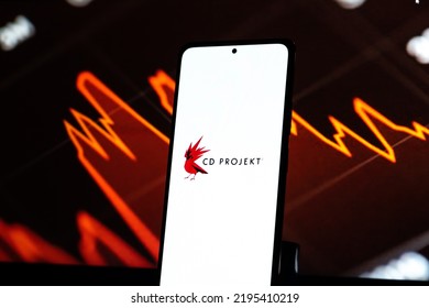 West Bangal, India - April 20, 2022 : CD Projekt RED On Phone Screen Stock Image.