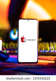 West Bangal, India - April 20, 2022 : CD Projekt RED On Phone Screen Stock Image.