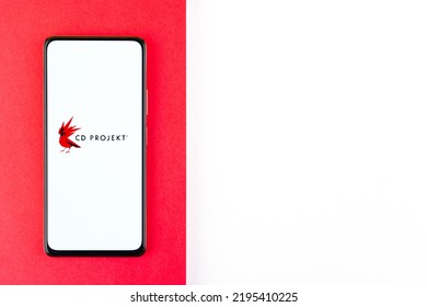 West Bangal, India - April 20, 2022 : CD Projekt RED On Phone Screen Stock Image.