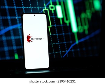 West Bangal, India - April 20, 2022 : CD Projekt RED On Phone Screen Stock Image.