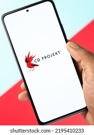 West Bangal, India - April 20, 2022 : CD Projekt RED On Phone Screen Stock Image.