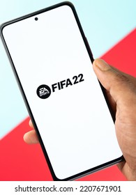 West Bangal, India - April 20, 2022 : FIFA 22 On Phone Screen Stock Image.