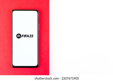 West Bangal, India - April 20, 2022 : FIFA 22 On Phone Screen Stock Image.