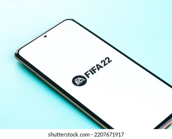 West Bangal, India - April 20, 2022 : FIFA 22 On Phone Screen Stock Image.