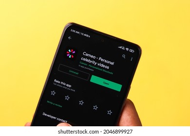 West Bangal, India - August 21, 2021 : Cameo Logo On Phone Screen Stock Image.