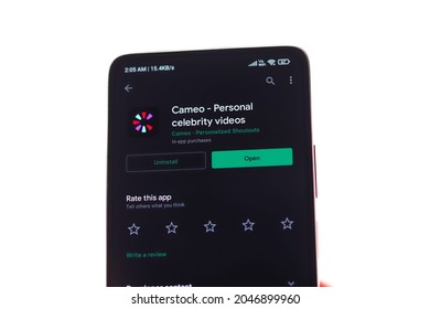 West Bangal, India - August 21, 2021 : Cameo Logo On Phone Screen Stock Image.