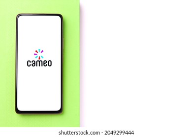 West Bangal, India - August 21, 2021 : Cameo Logo On Phone Screen Stock Image.