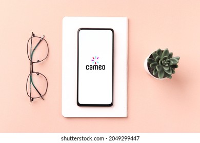 West Bangal, India - August 21, 2021 : Cameo Logo On Phone Screen Stock Image.