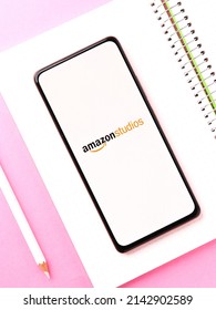 West Bangal, India - December 05, 2021 : Amazon Studios Logo On Phone Screen Stock Image.