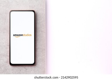 West Bangal, India - December 05, 2021 : Amazon Studios Logo On Phone Screen Stock Image.