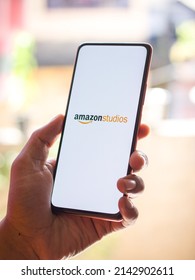 West Bangal, India - December 05, 2021 : Amazon Studios Logo On Phone Screen Stock Image.