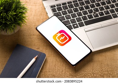 West Bangal, India - November 11, 2021 : IGTV Logo On Phone Screen Stock Image.