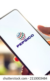 West Bangal, India - October 09, 2021 : PepsiCo Logo On Phone Screen Stock Image.