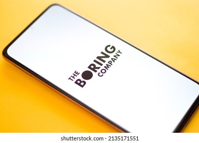 West Bangal, India - October 09, 2021 : The Boring Company Logo On Phone Screen Stock Image.