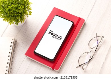 West Bangal, India - October 09, 2021 : The Boring Company Logo On Phone Screen Stock Image.