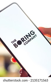 West Bangal, India - October 09, 2021 : The Boring Company Logo On Phone Screen Stock Image.