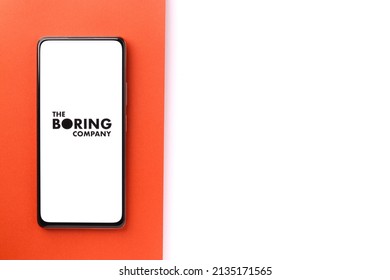 West Bangal, India - October 09, 2021 : The Boring Company Logo On Phone Screen Stock Image.