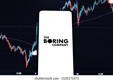 West Bangal, India - October 09, 2021 : The Boring Company Logo On Phone Screen Stock Image.