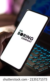 West Bangal, India - October 09, 2021 : The Boring Company Logo On Phone Screen Stock Image.