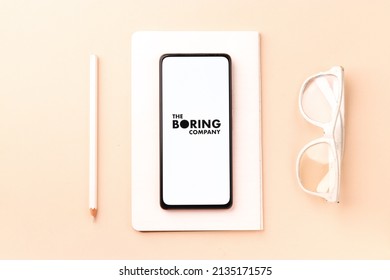 West Bangal, India - October 09, 2021 : The Boring Company Logo On Phone Screen Stock Image.