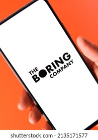 West Bangal, India - October 09, 2021 : The Boring Company Logo On Phone Screen Stock Image.