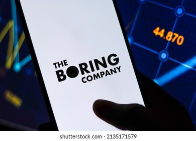 West Bangal, India - October 09, 2021 : The Boring Company Logo On Phone Screen Stock Image.