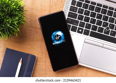 West Bangal, India - October 09, 2021 : Virgin Galactic Logo On Phone Screen Stock Image.