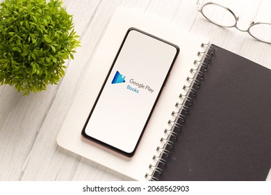 West Bangal, India - September 28, 2021 : Google Play Book Logo On Phone Screen Stock Image.