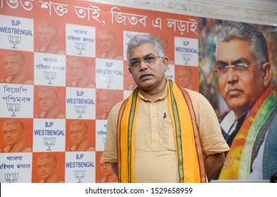 West Bengal Bharatiya Janta Party Or BJP President And Member Of Parliament Dilip Ghosh Speaks During A Press Conference At BJP Party Office On September 02, 2019 In Calcutta, India.