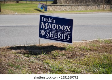 West Chester, Pennsylvania/ USA-11/5/19
Campaign Sign. 