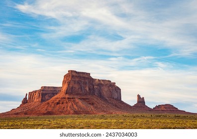 West and East Mitten Buttes, Monument Valley Navajo Tribal Park in northeast Navajo County, Arizona, USA - Powered by Shutterstock